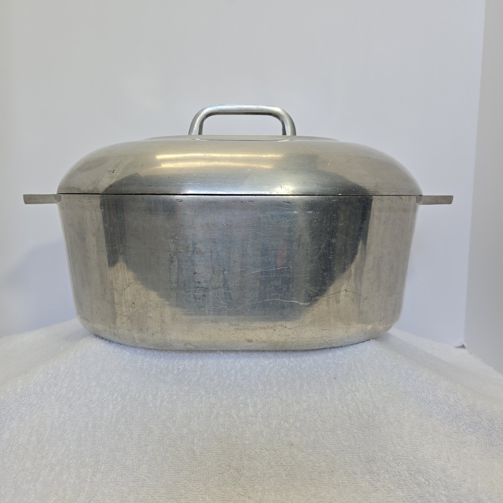 Vintage Wagner Ware Sidney O Magnalite 4265-P Oval Roaster 8 Qt With Trivet